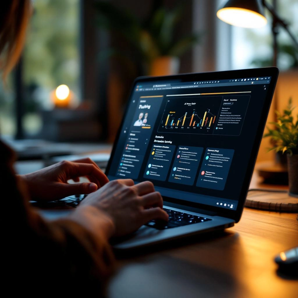 Student using AI-powered adaptive learning platform